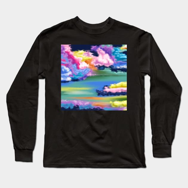 Cloudy in Color Long Sleeve T-Shirt by wildjellybeans